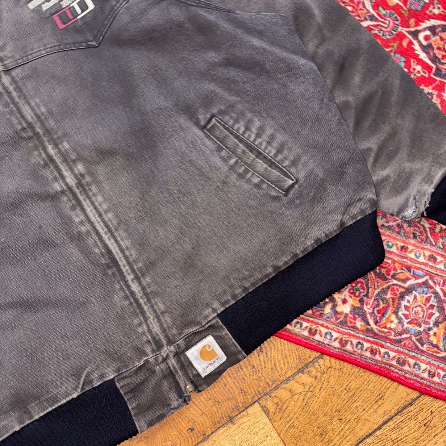 Vintage Carhartt Grey Distressed Thrasher Santa Fe Workwear Jacket - 2XL