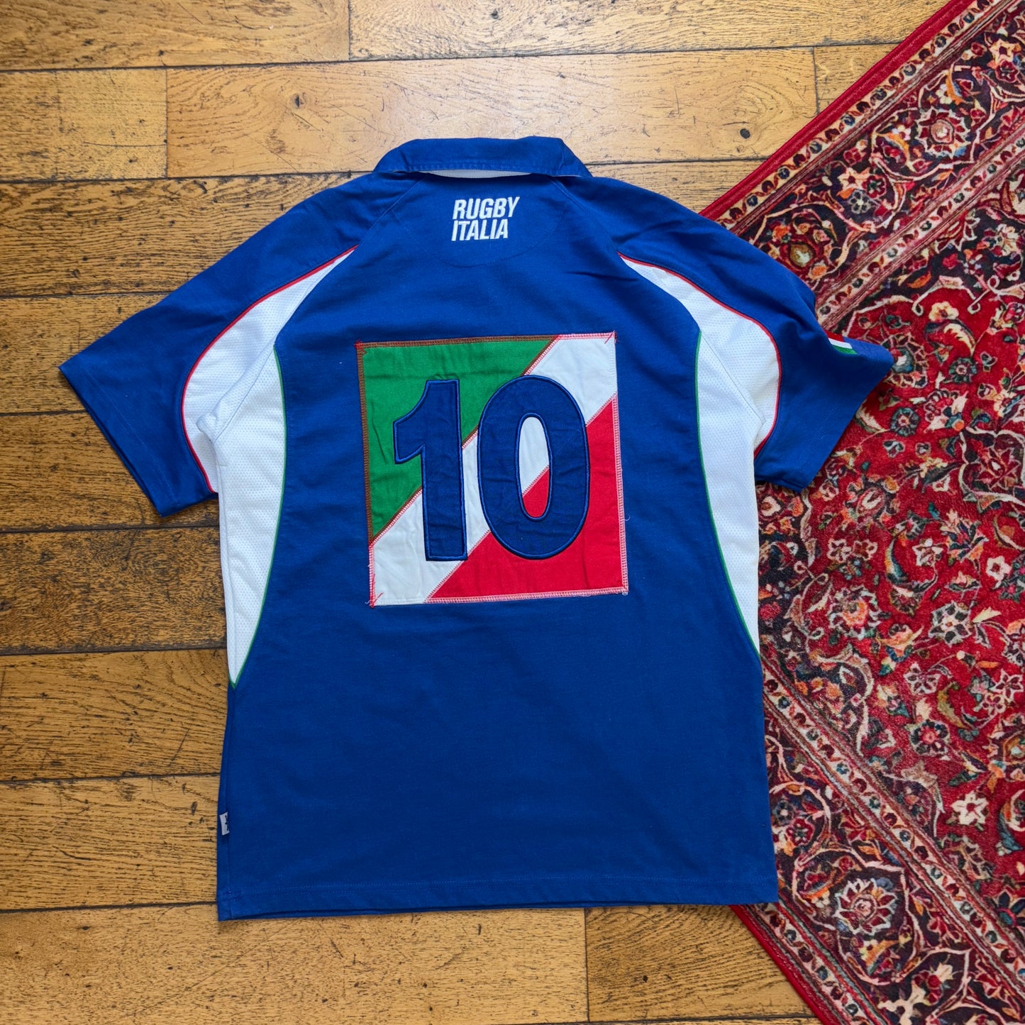 Vintage Kukri Italy Blue Rugby Polo Shirt - M
