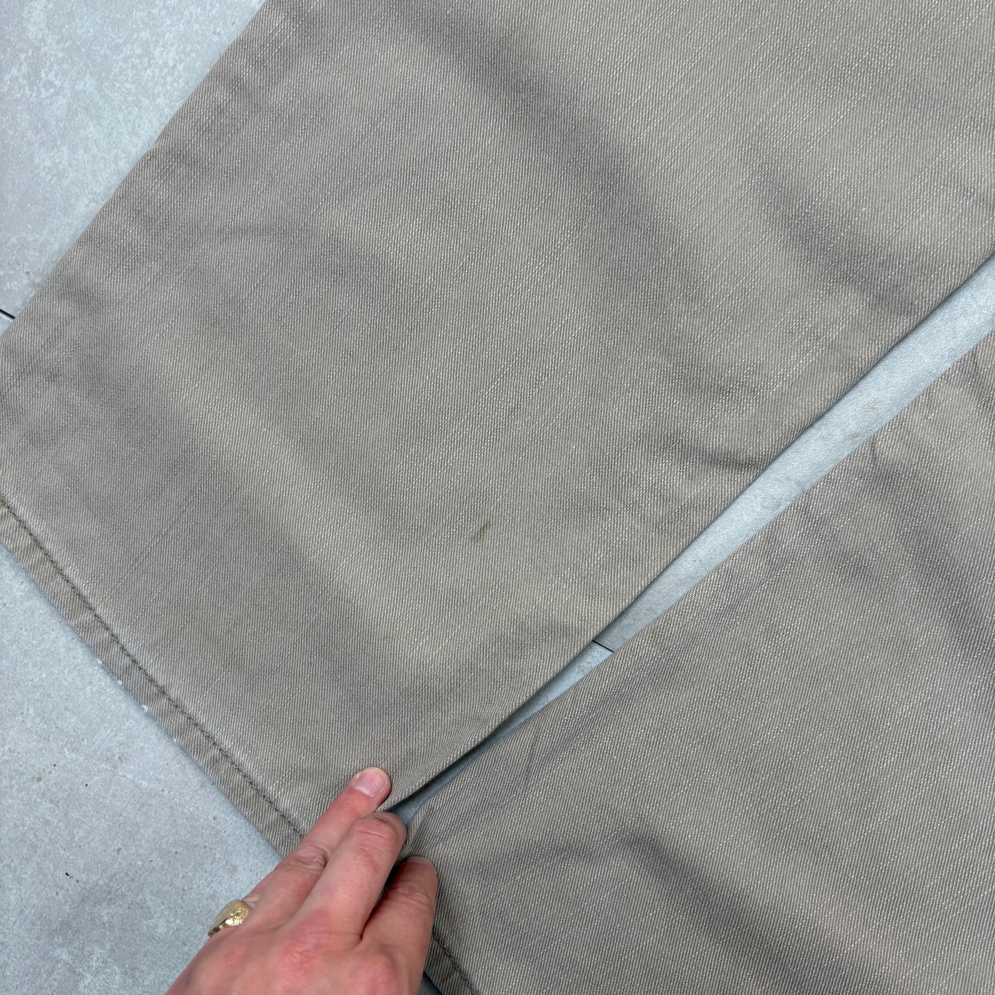 Vintage Levis Baggy Cream Chino Denim Jeans - 38