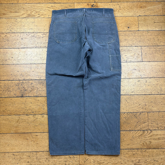 Vintage Dickies Grey Workwear Carpenter Baggy Trousers - 38