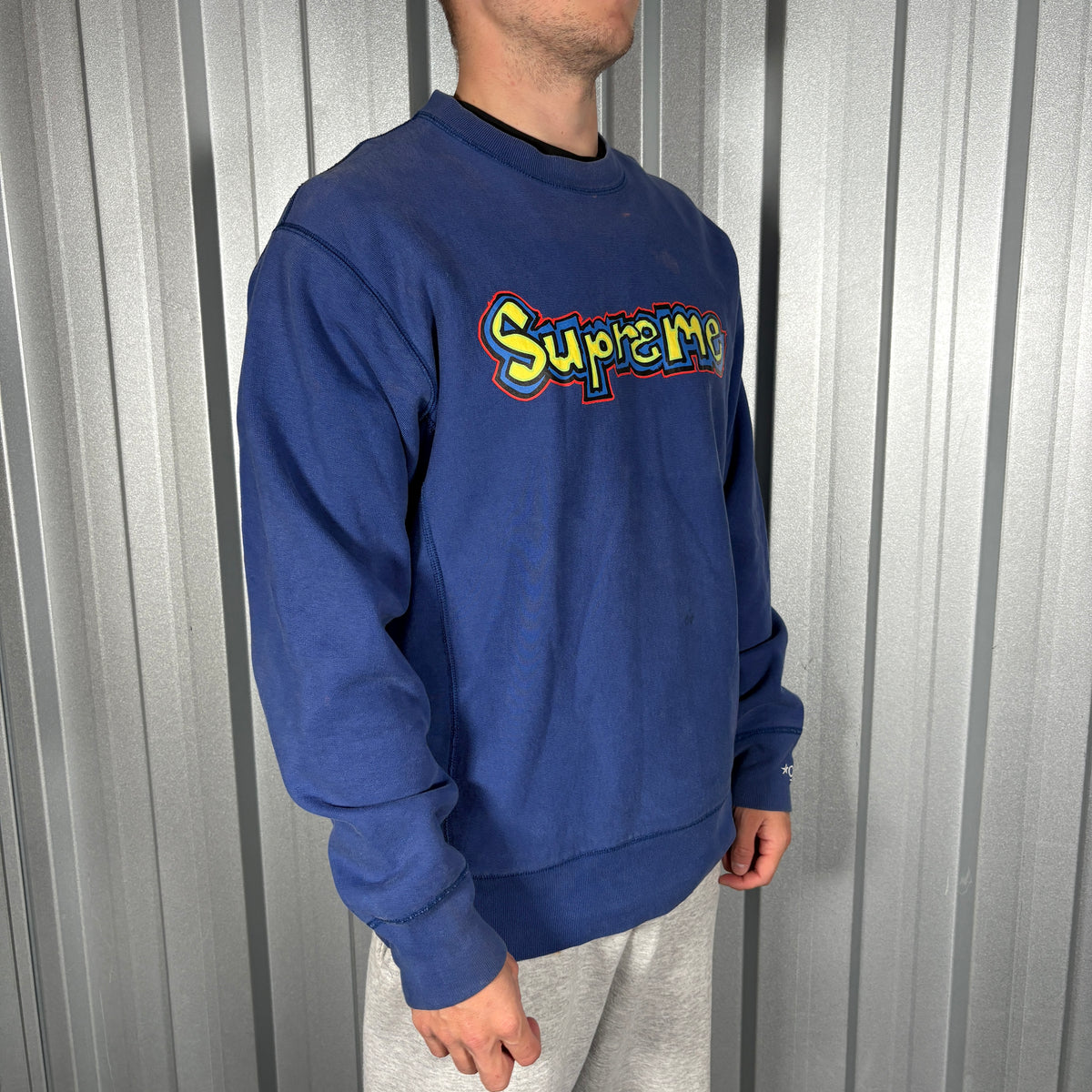 Supreme Blue Sweatshirt - L