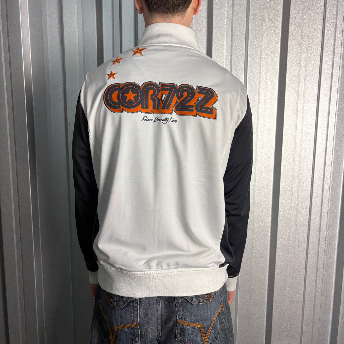 Nike Cortez Y2K White Grey Track Jacket - L