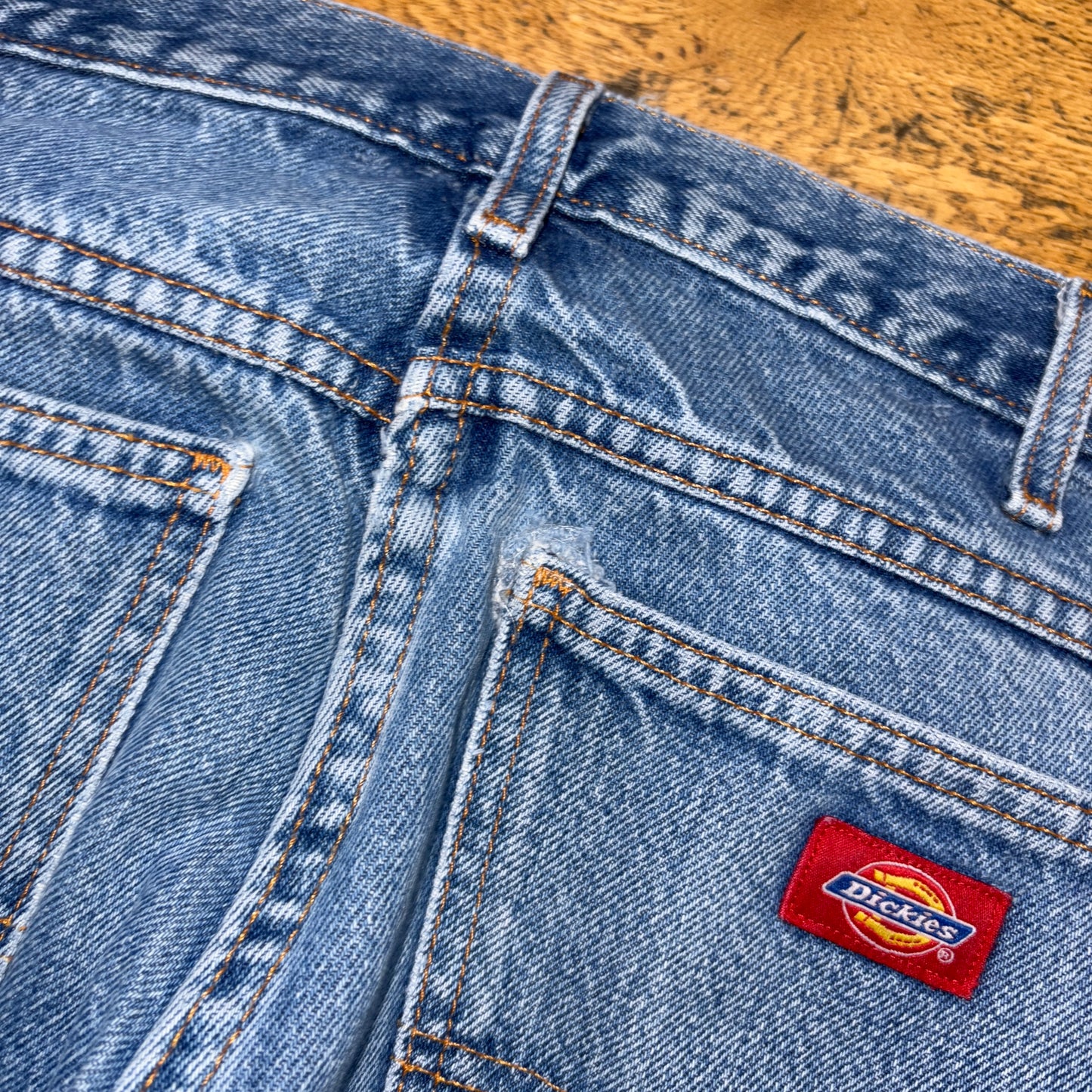 Vintage Dickies Workwear Carpenter Straight Blue Jeans - 33L