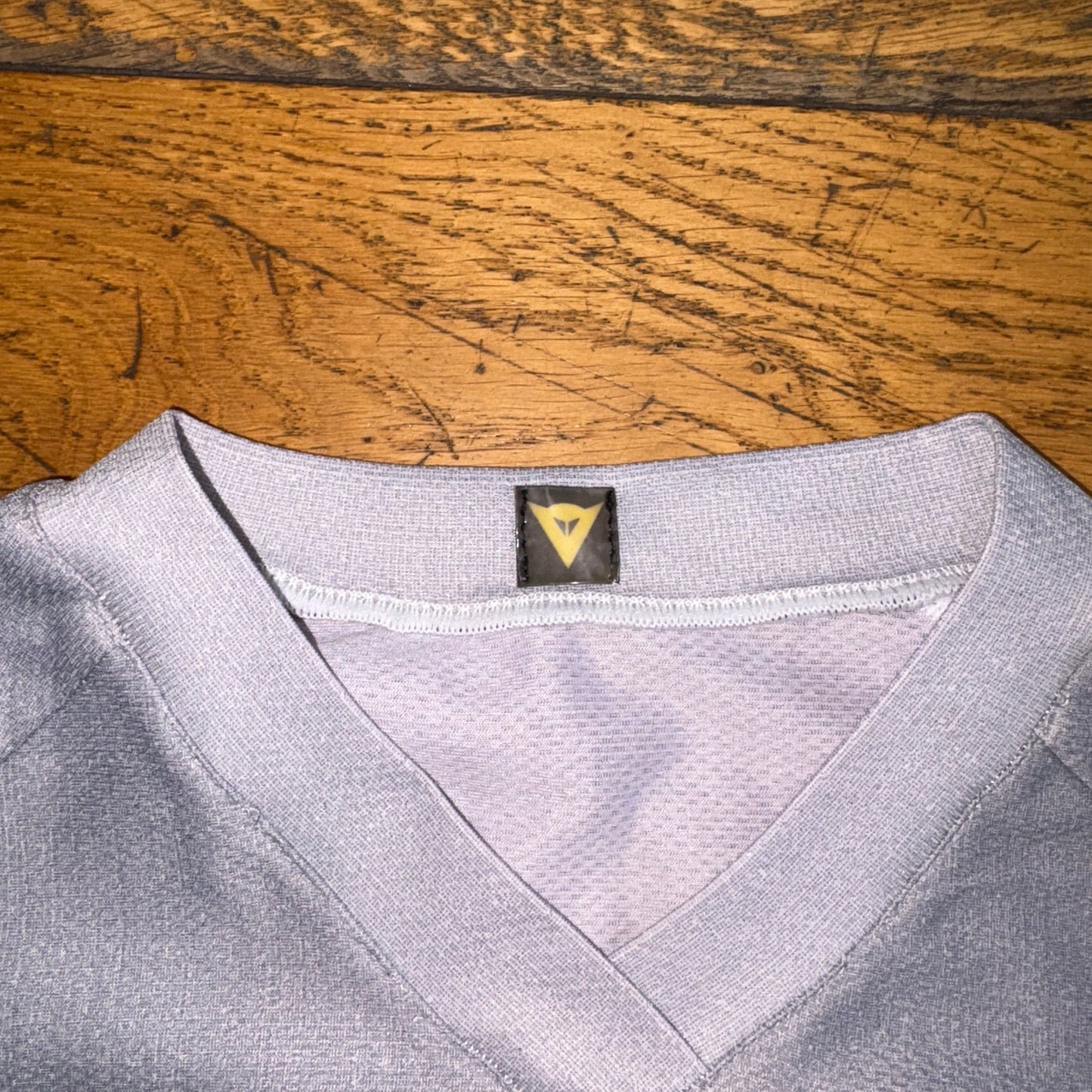 Vintage Dainese Long Sleeve Grey Blue Racing Motorbike Cycling T-Shirt - L