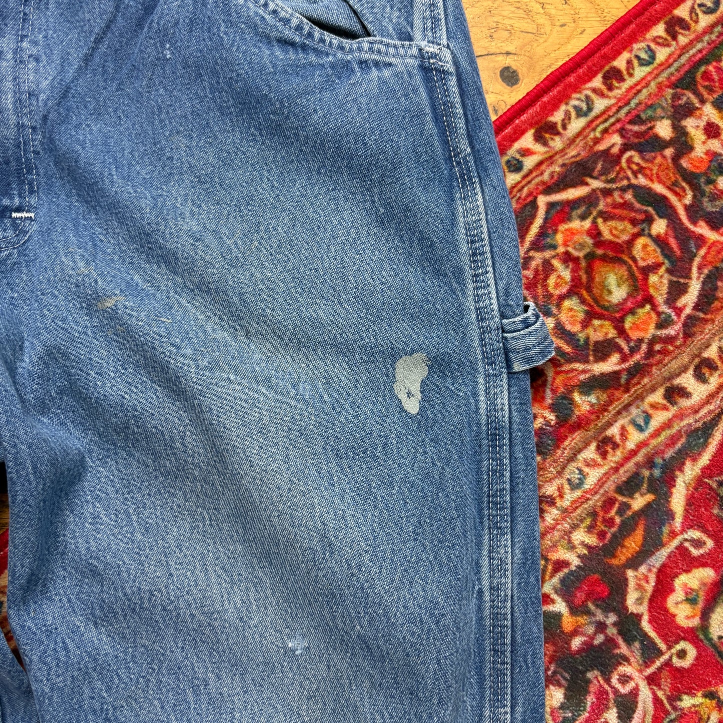 Vintage Dickies Workwear Carpenter Baggy Blue Jeans - 38R