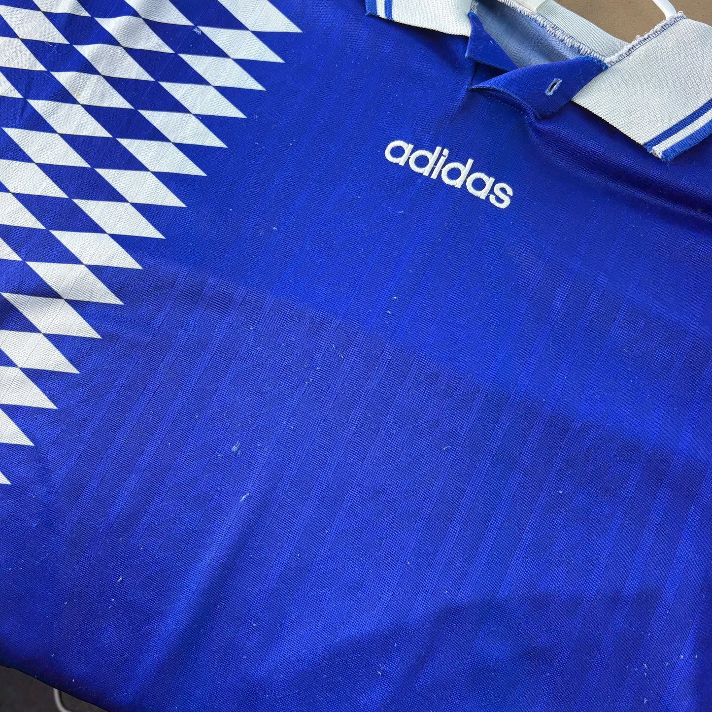Vintage Adidas 90s Blue Polo Shirt - L