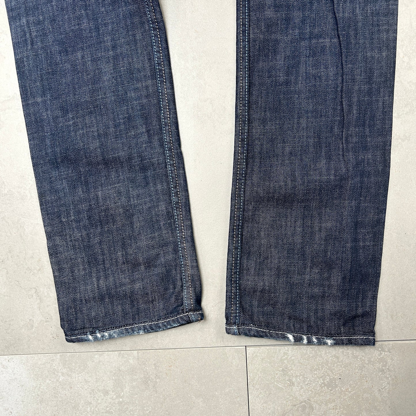 Vintage Embroidered Hip Hop Straight Blue Jeans - 32