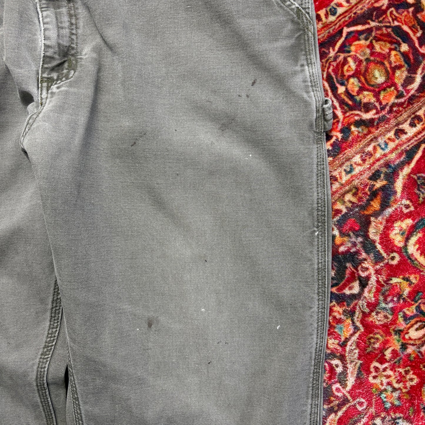 Vintage Carhartt Grey Workwear Carpenter Baggy Trousers - 40L