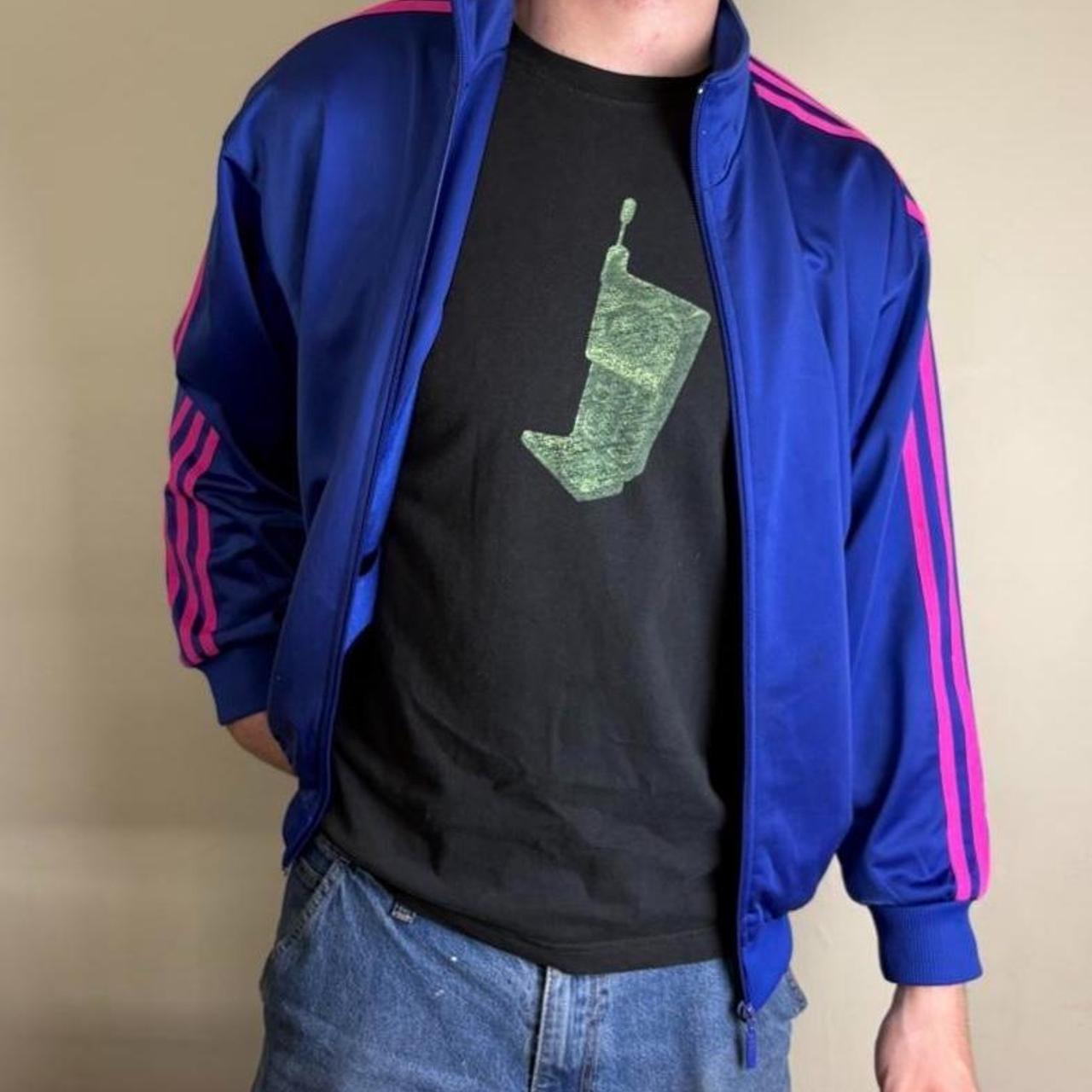 Vintage Adidas 90s Blue Track Jacket - M