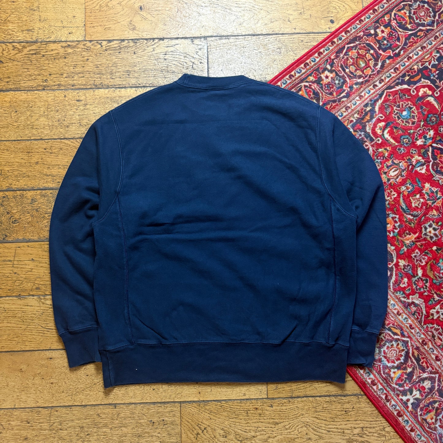 Vintage Champion Navy Embroidered Sweatshirt - L
