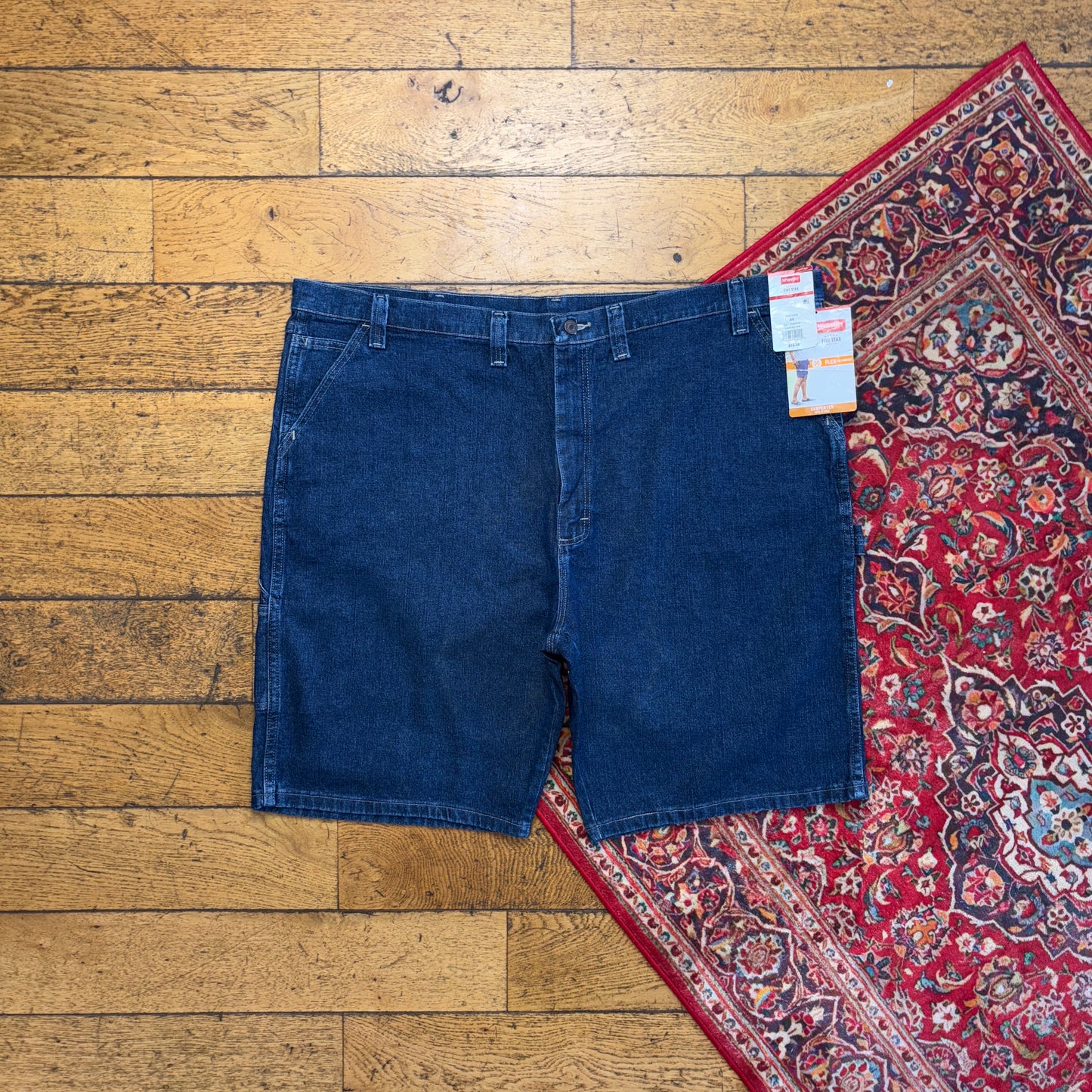 Vintage Wrangler Blue Denim Carpenter Baggy Shorts - 48