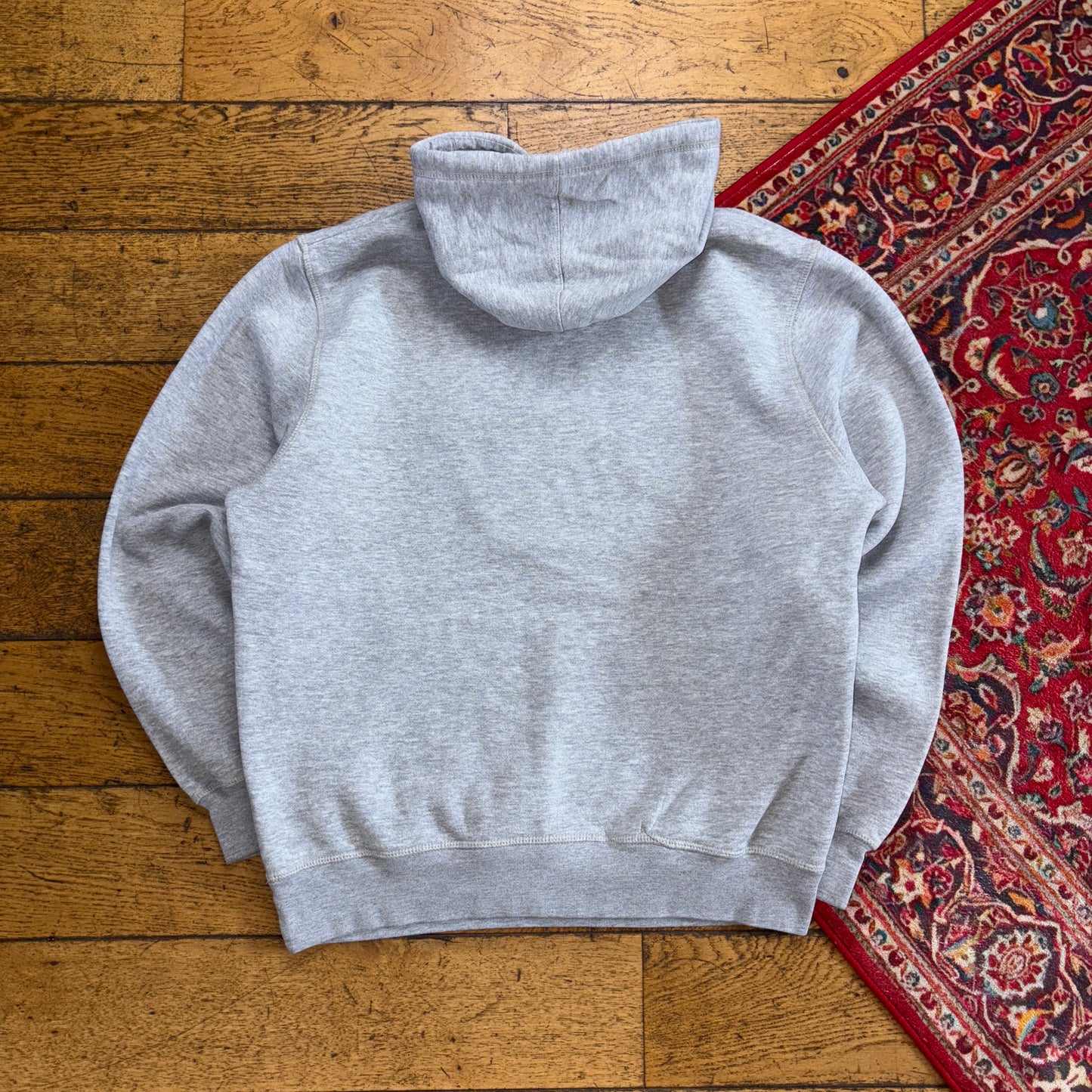 Vintage Reebok Grey Y2K Embroidered Hoodie Sweatshirt - M