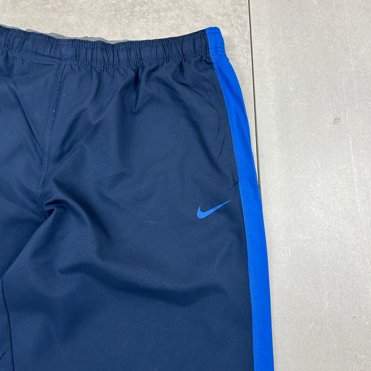 Vintage Nike Navy Baggy Tracksuit Sweatpants Track Pants Bottoms - XL