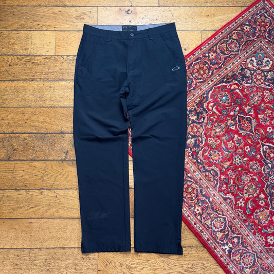 Vintage Oakley Embroidered Black Golf Straight Trousers - 36R