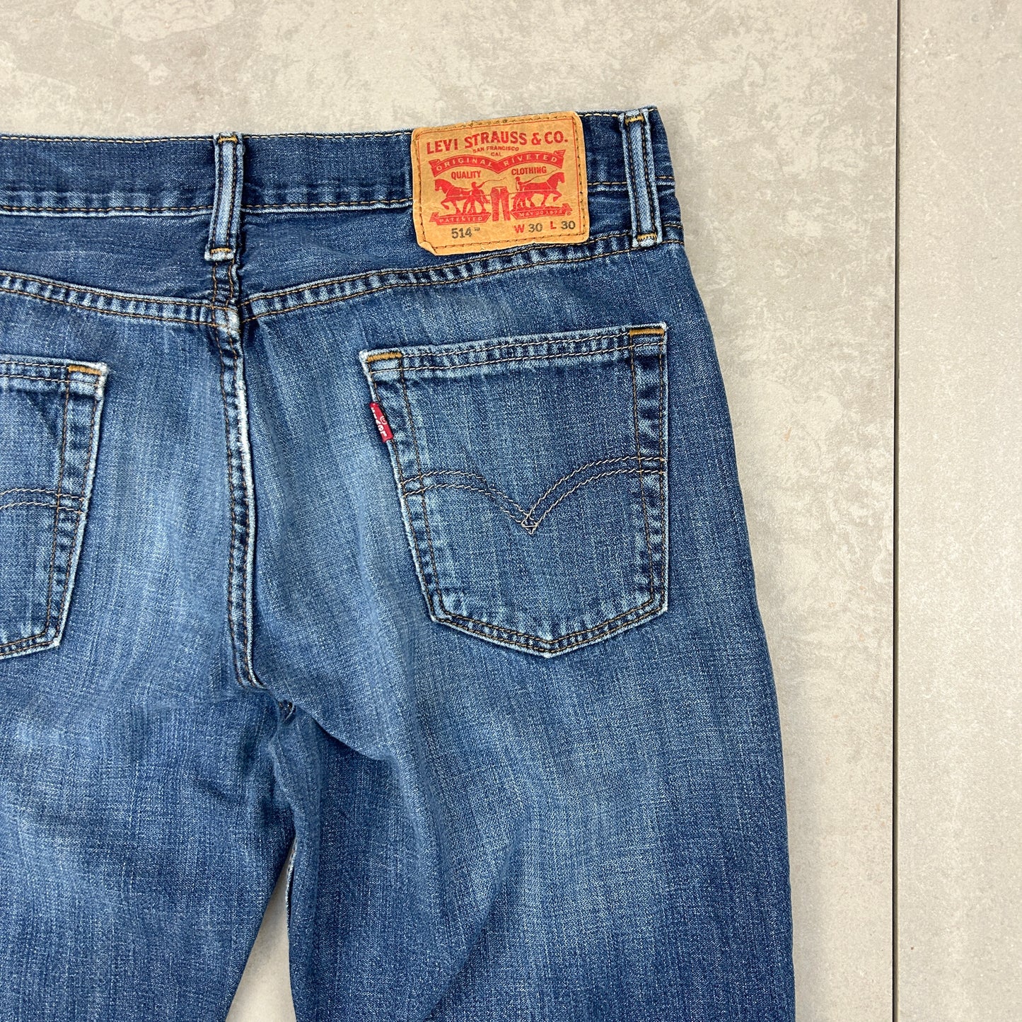 Vintage Levis 514 Straight Blue Denim Jeans - 30