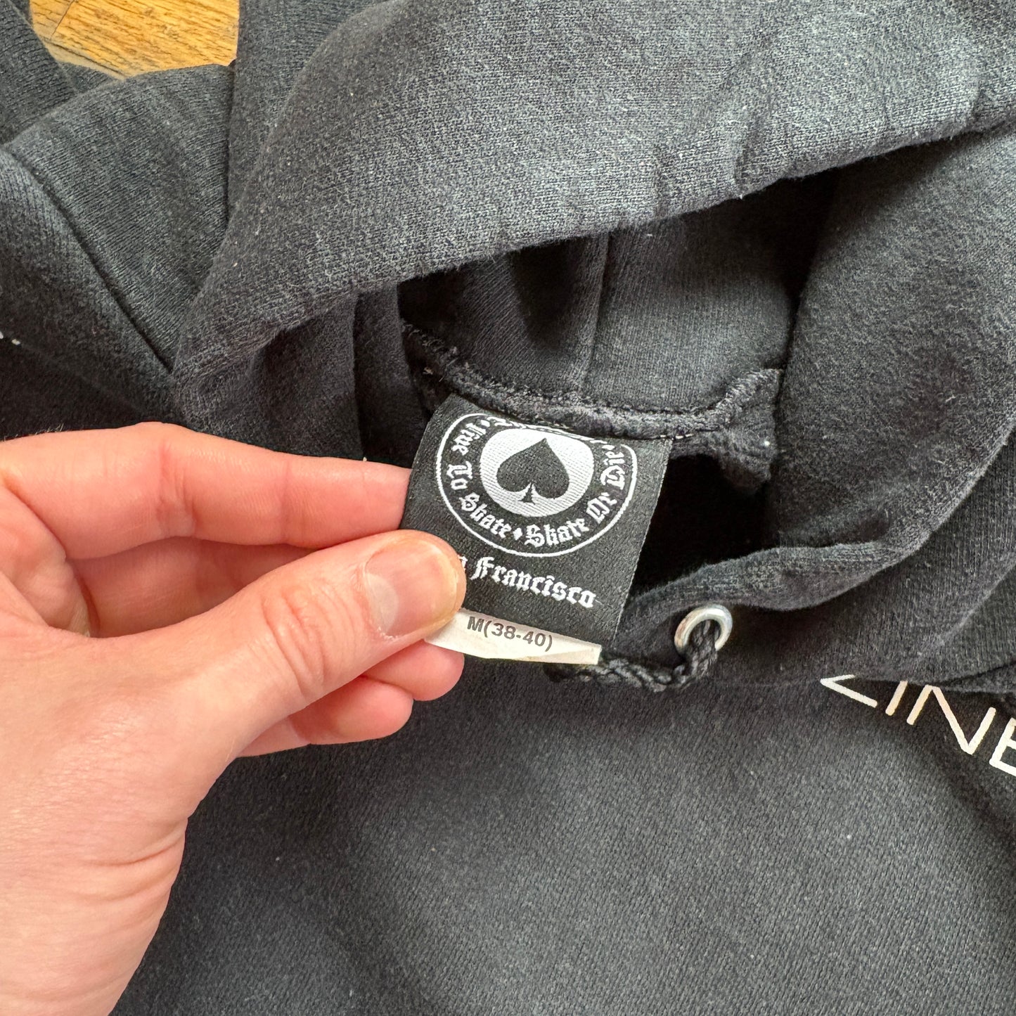 Vintage Thrasher Black Skate Hoodie Sweatshirt - M
