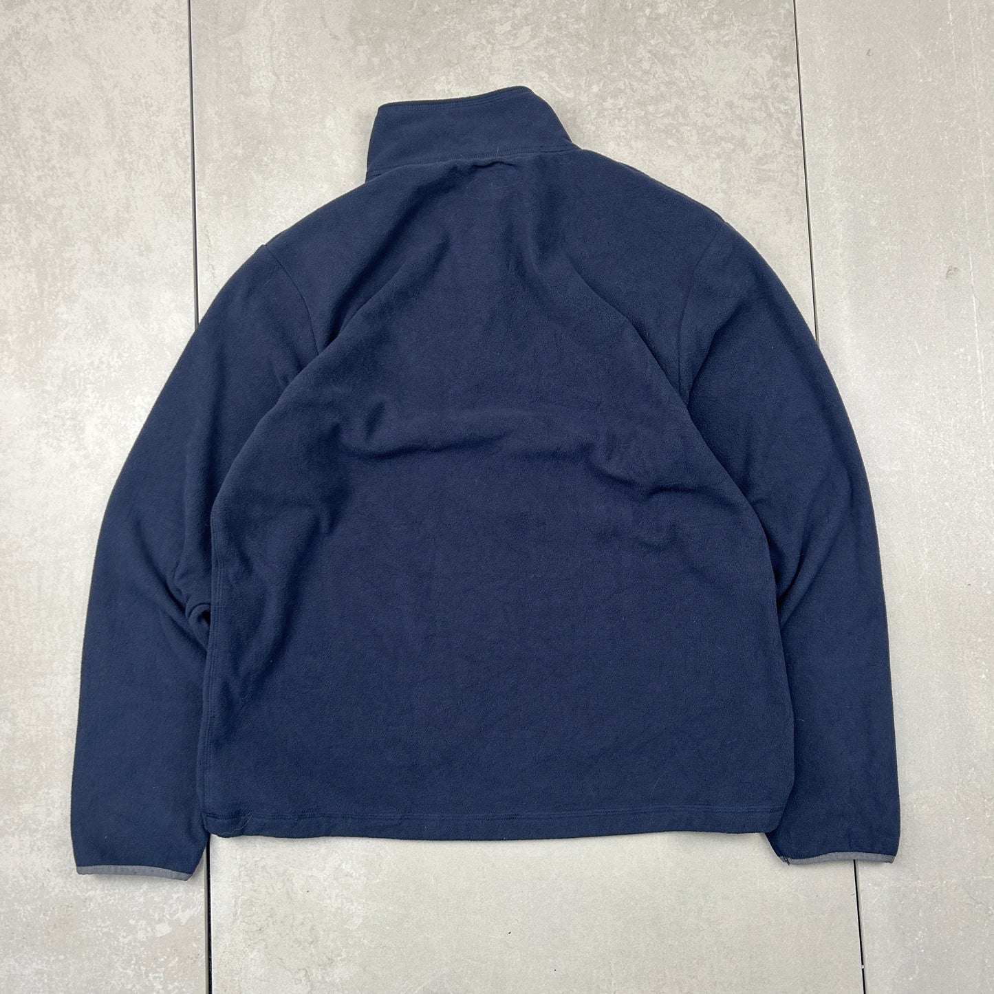 Vintage Chicago Bears NFL Embroidered Navy Fleece Quarter Zip Jumper - M
