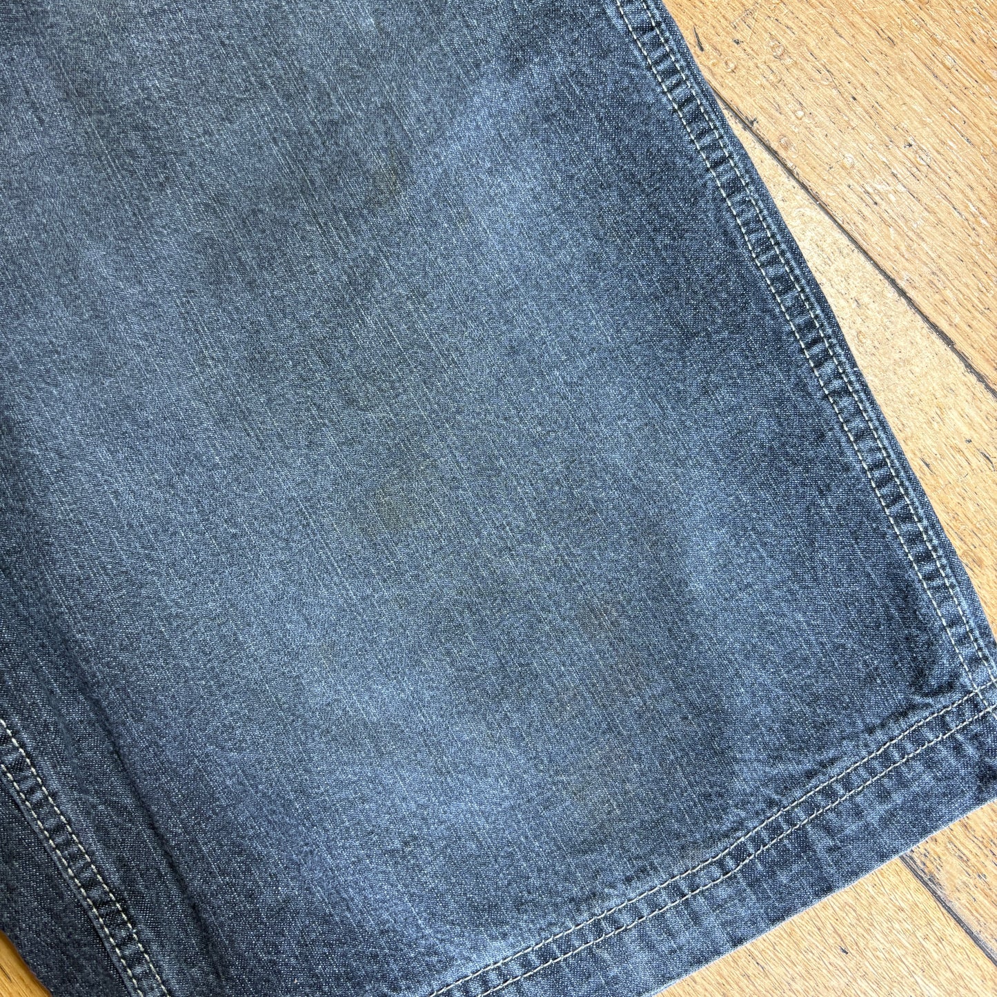 Vintage Embroidered Hip Hop Black Grey Baggy Shorts Jorts - 34