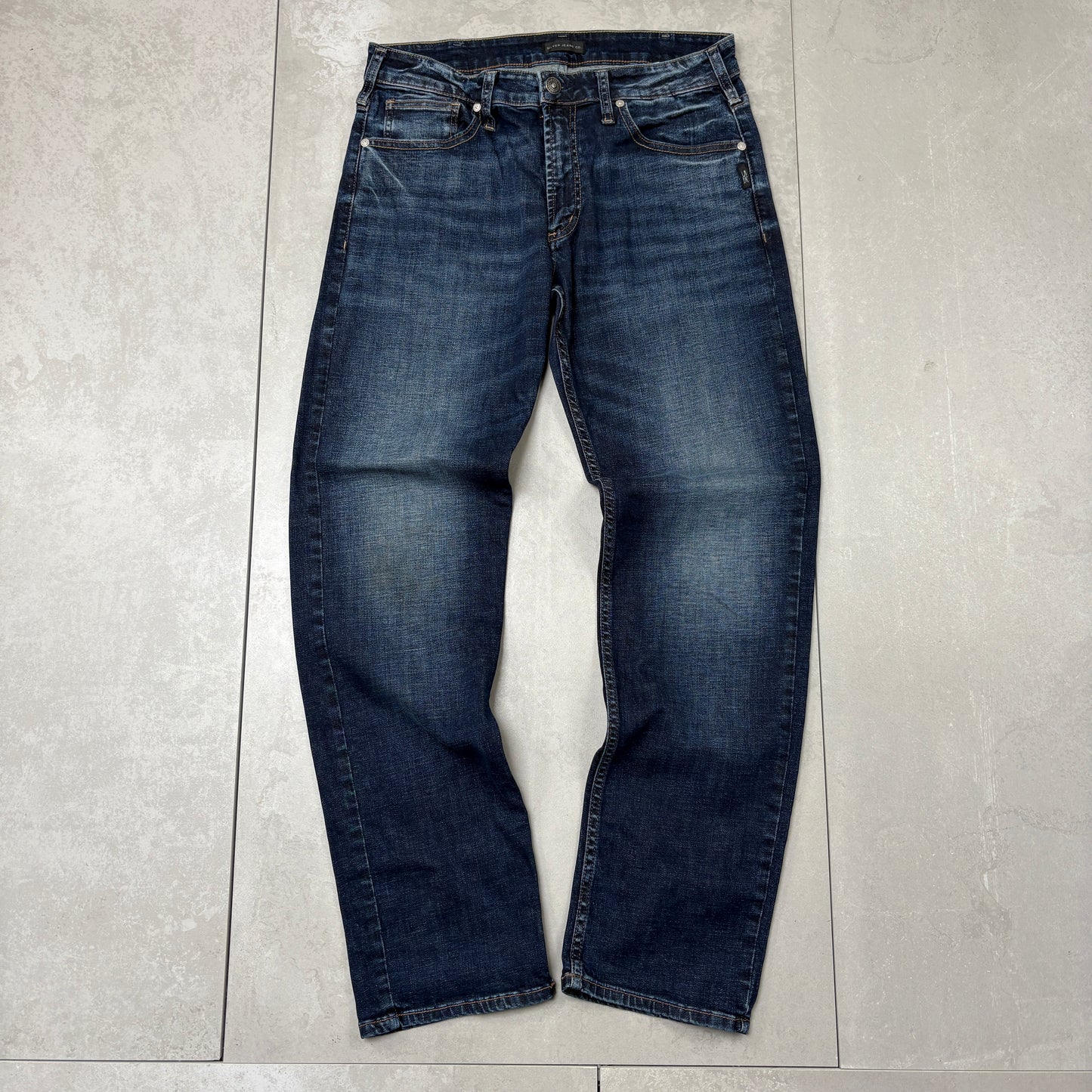 Vintage Embroidered Hip Hop Blue Jeans - 33