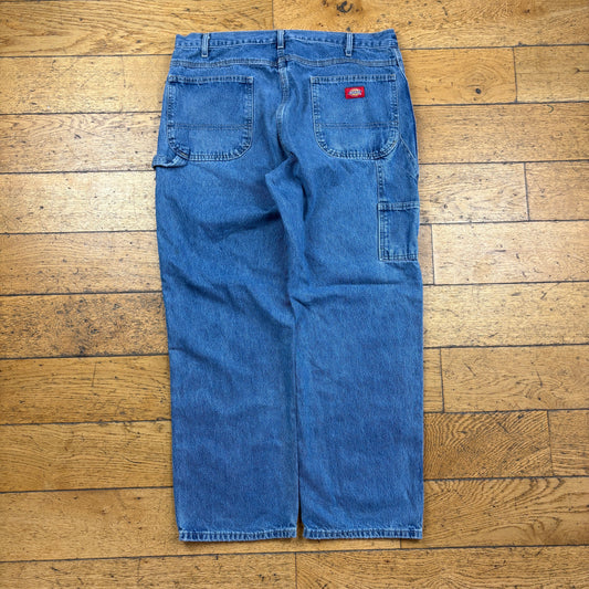 Vintage Dickies Blue Workwear Carpenter Baggy Jeans - 36