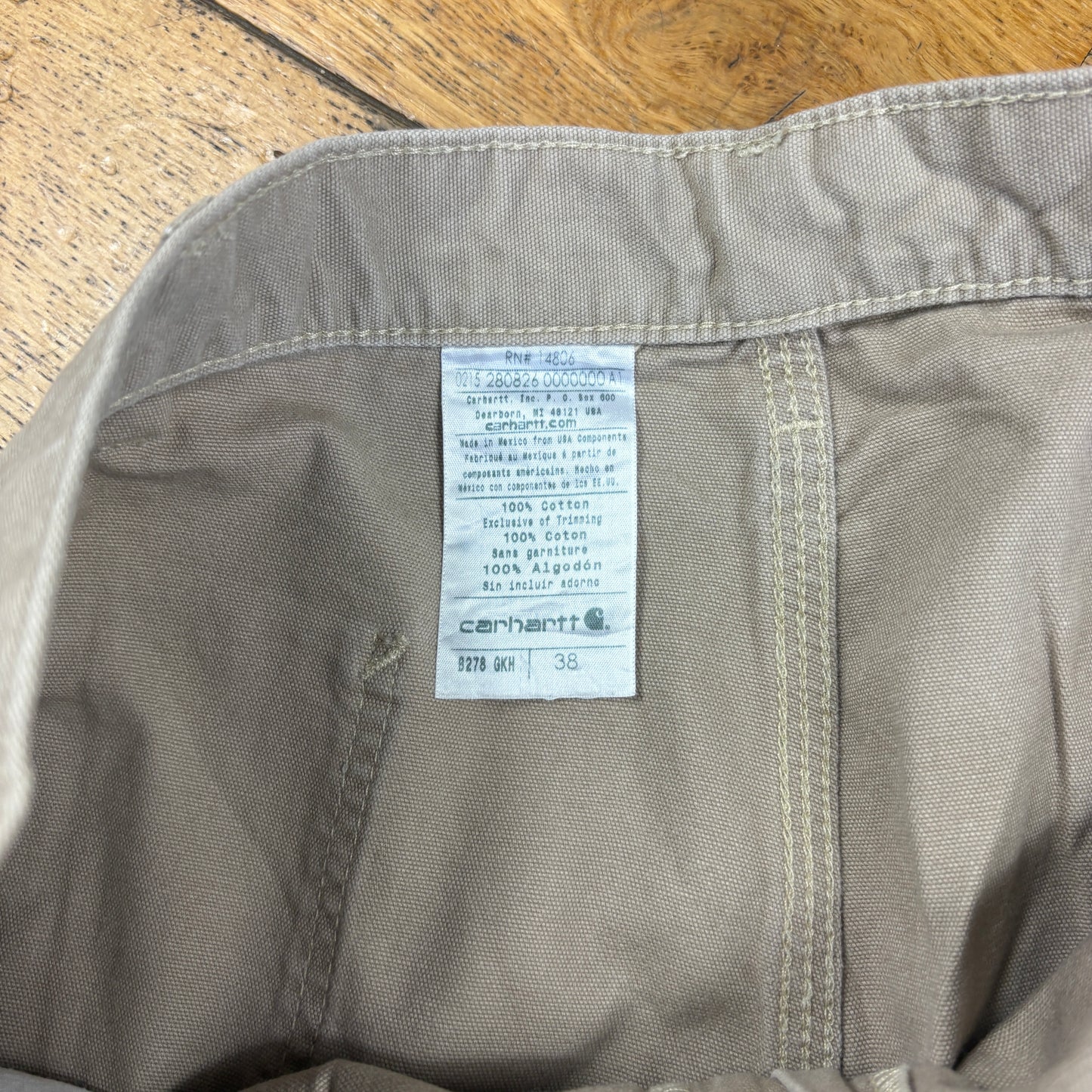 Vintage Carhartt Workwear Cream Baggy Carpenter Shorts - 38