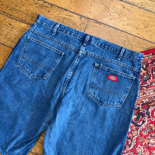 Vintage Dickies Workwear Carpenter Blue Baggy Shorts - 38