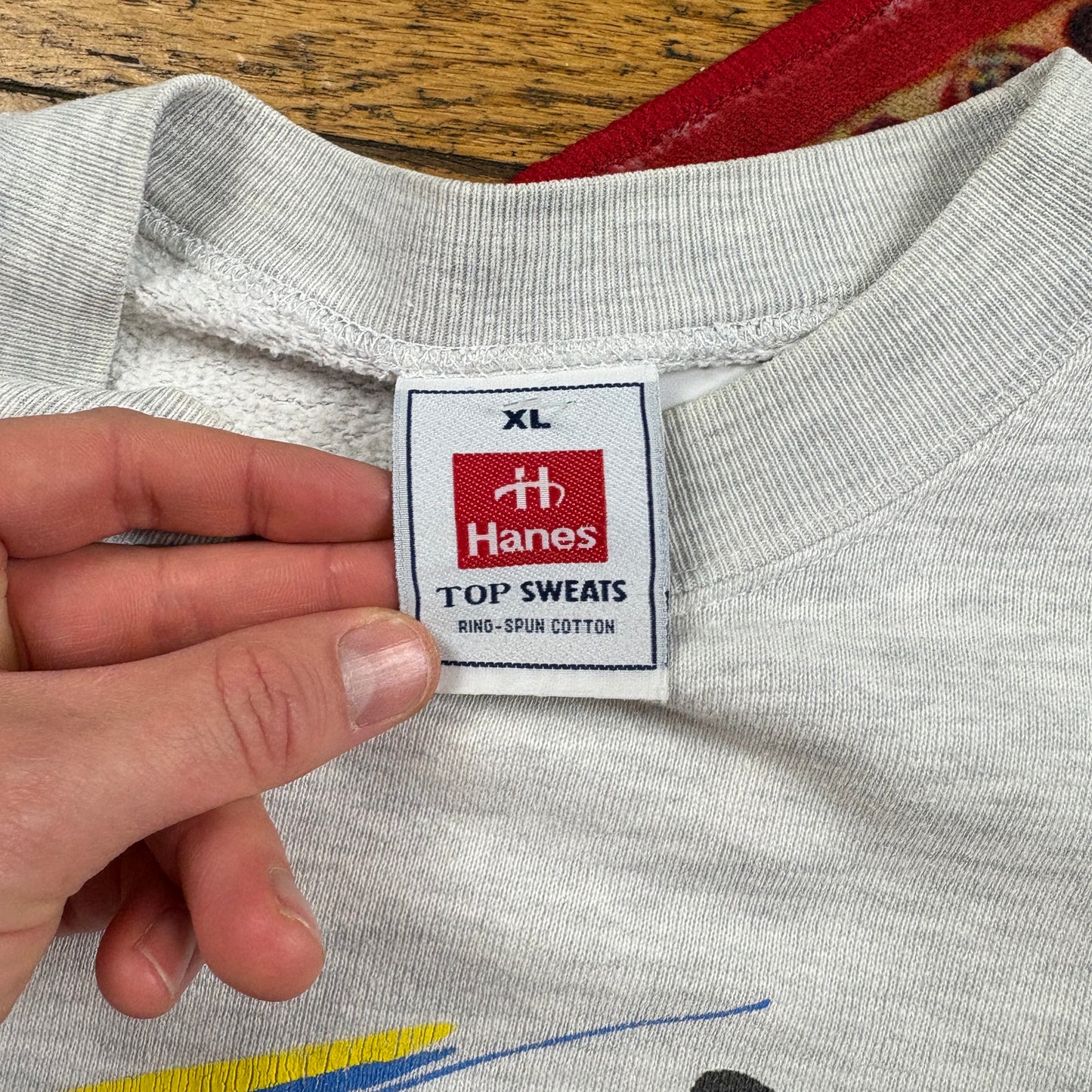 Vintage 90s Hanes Volleyball Graphic Grey Sweatshirt - XL