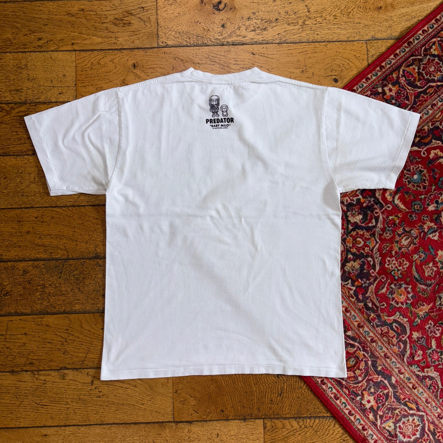 Vintage BAPE Bathing Ape Predator White Graphic T-Shirt - M