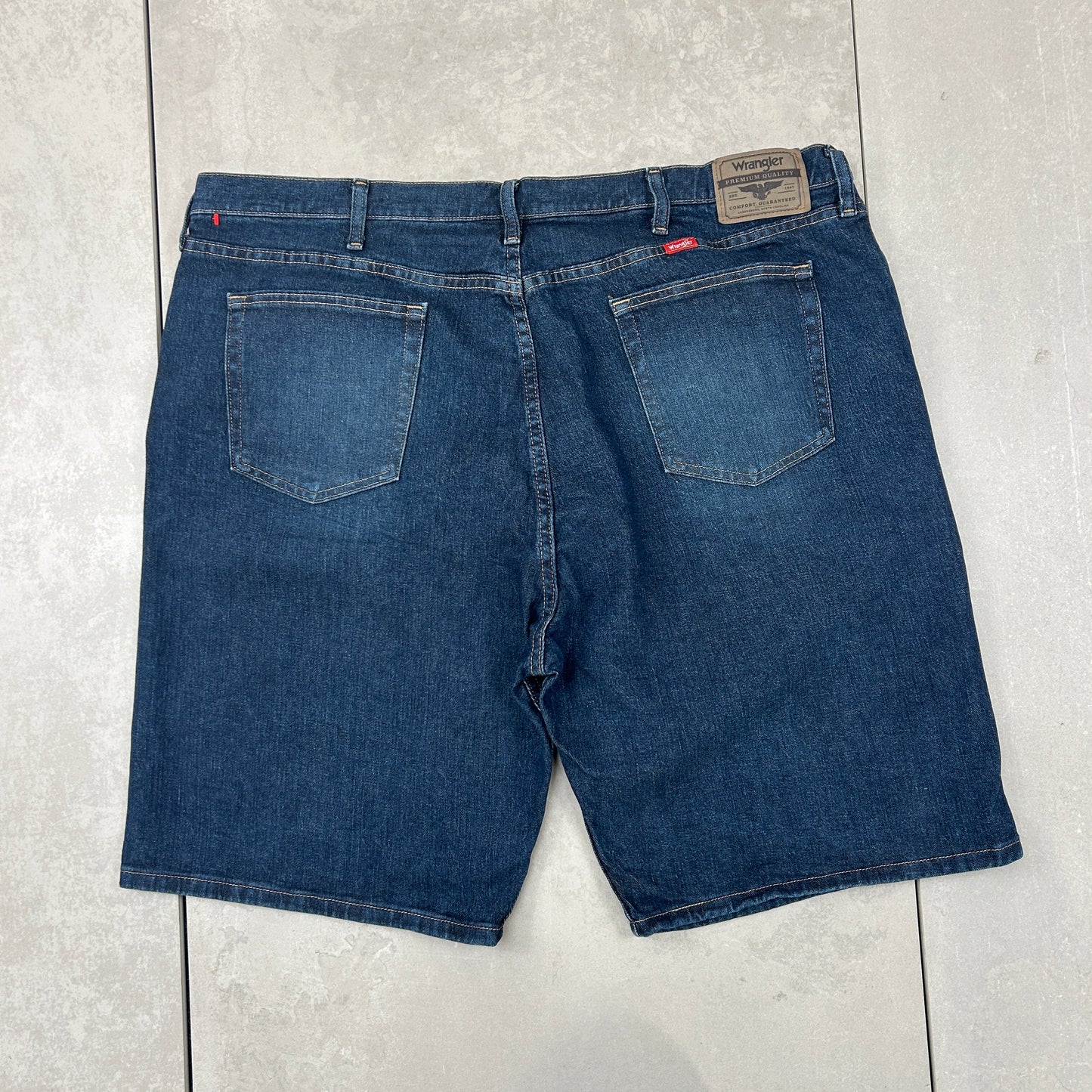 Vintage Wrangler Dark Blue Denim Carpenter Baggy Shorts - 42