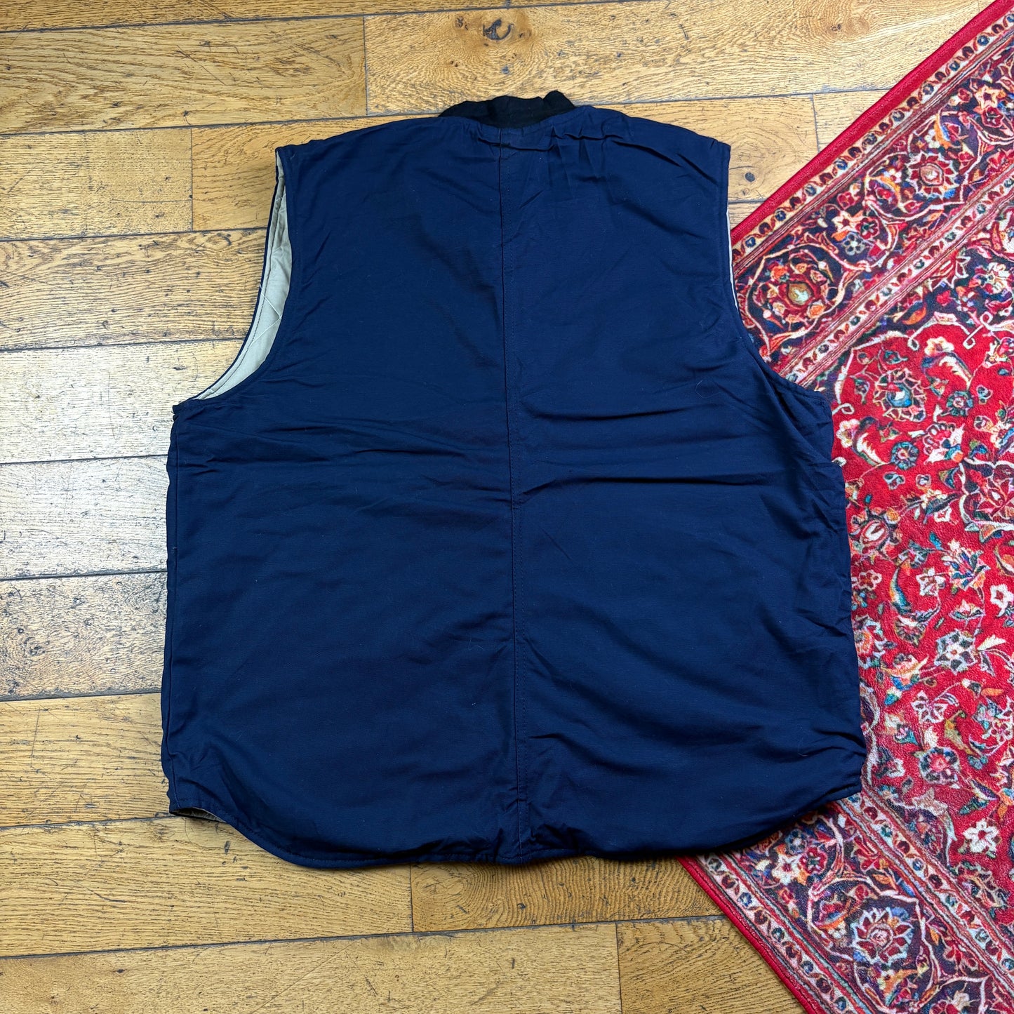 Vintage Navy Gilet Vest Workwear Carhartt Style Jacket - 2XL