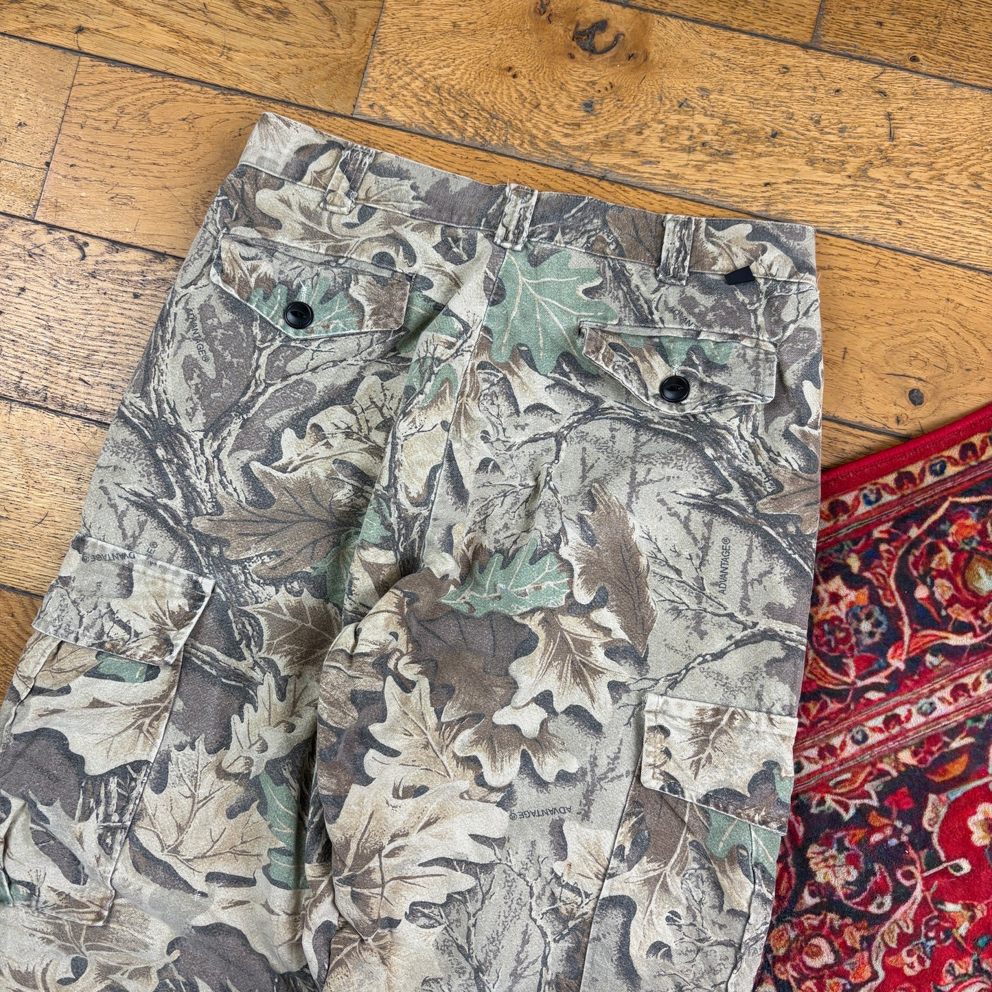 Vintage Real Tree Camo Green Hunting Workwear Trousers - 32
