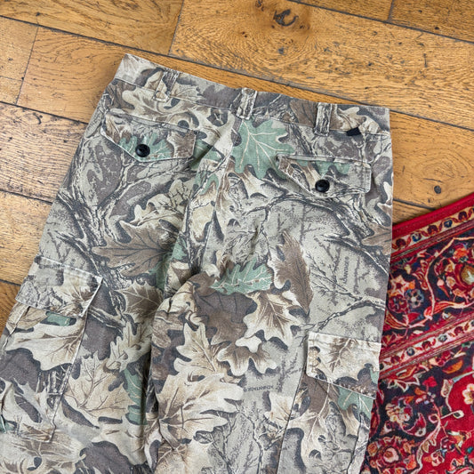 Vintage Real Tree Camo Green Hunting Workwear Trousers - 32