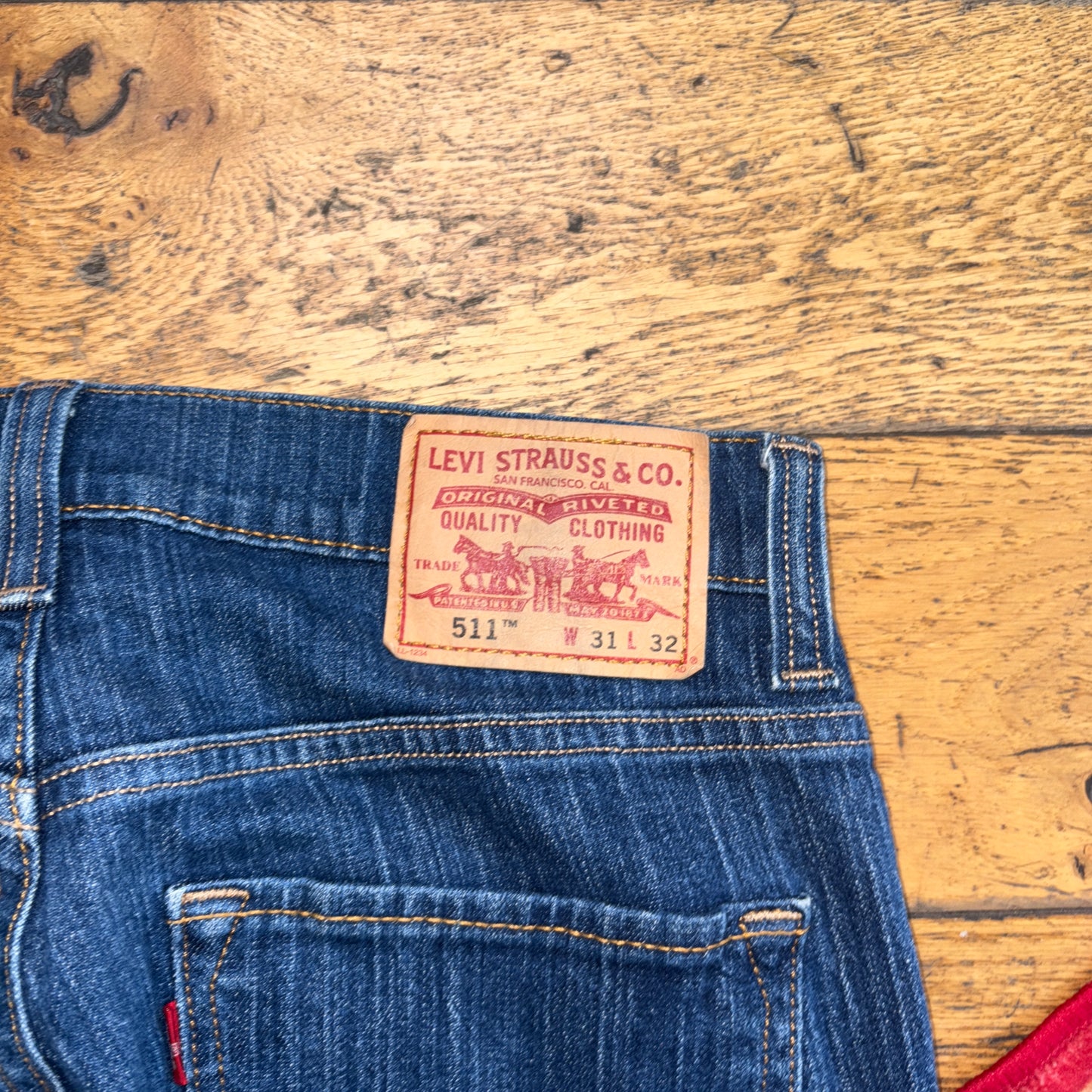 Vintage Levis 511 Skinny Slim Blue Denim Jeans - 31S