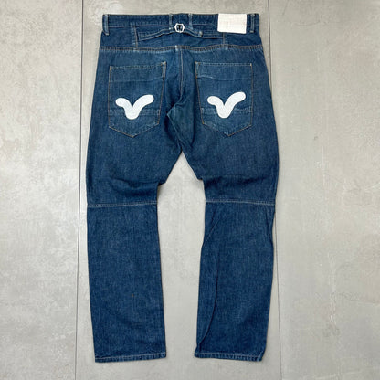 Voi jeans embroidered denim hip hop baggy jeans - 38W