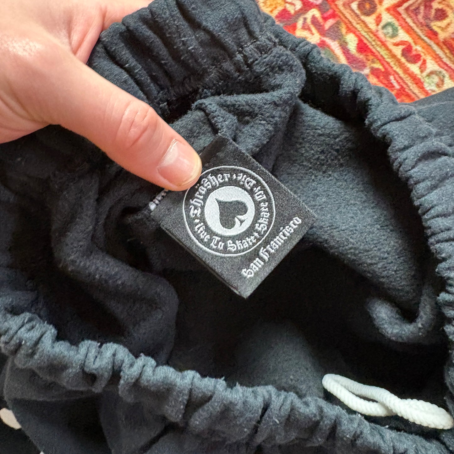 Vintage Thrasher Black Skate Baggy Sweatpants Joggers - XS
