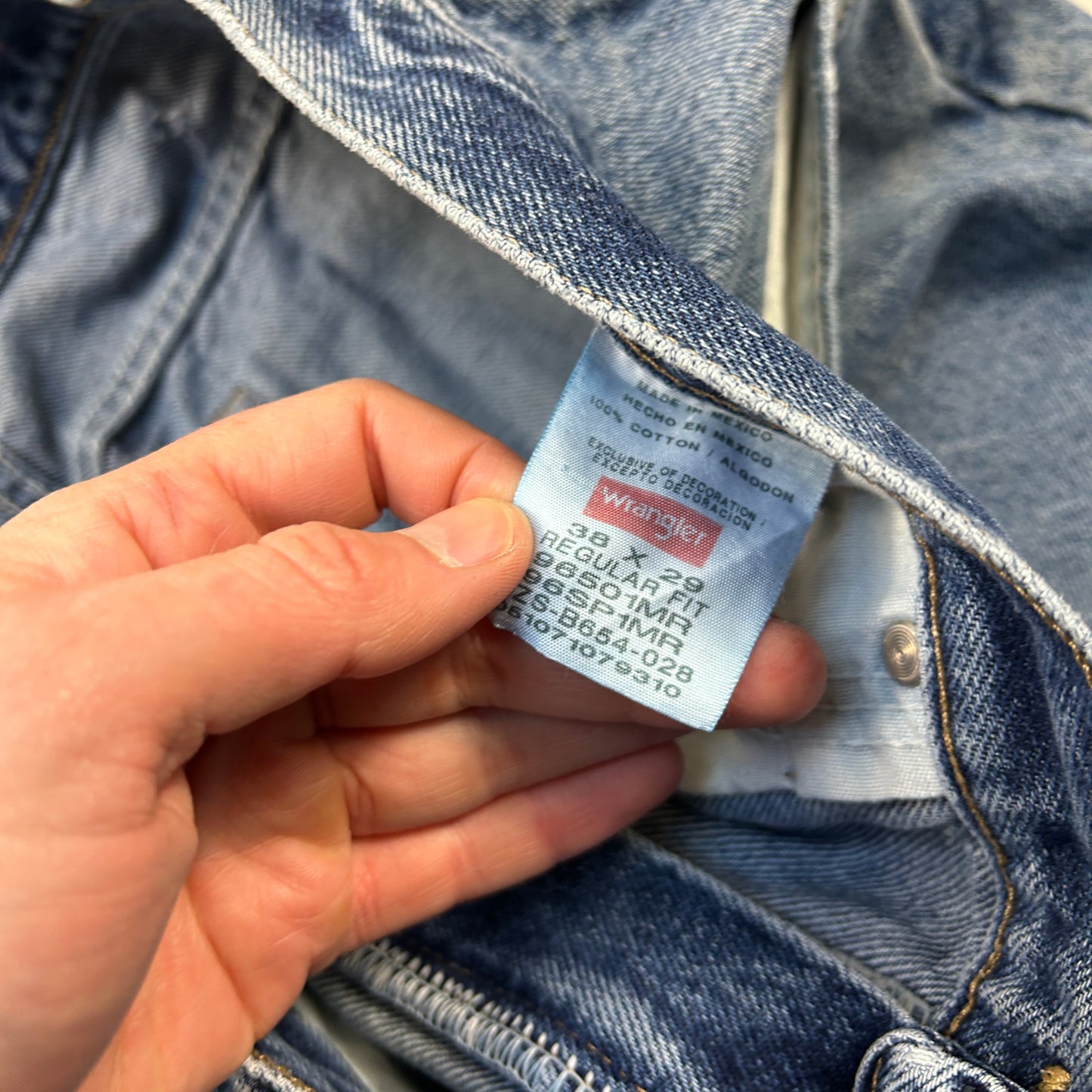 Vintage Wrangler Blue Denim Carpenter Baggy Shorts - 38