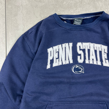 Vintage Penn State Embroidered Navy Sweatshirt - M