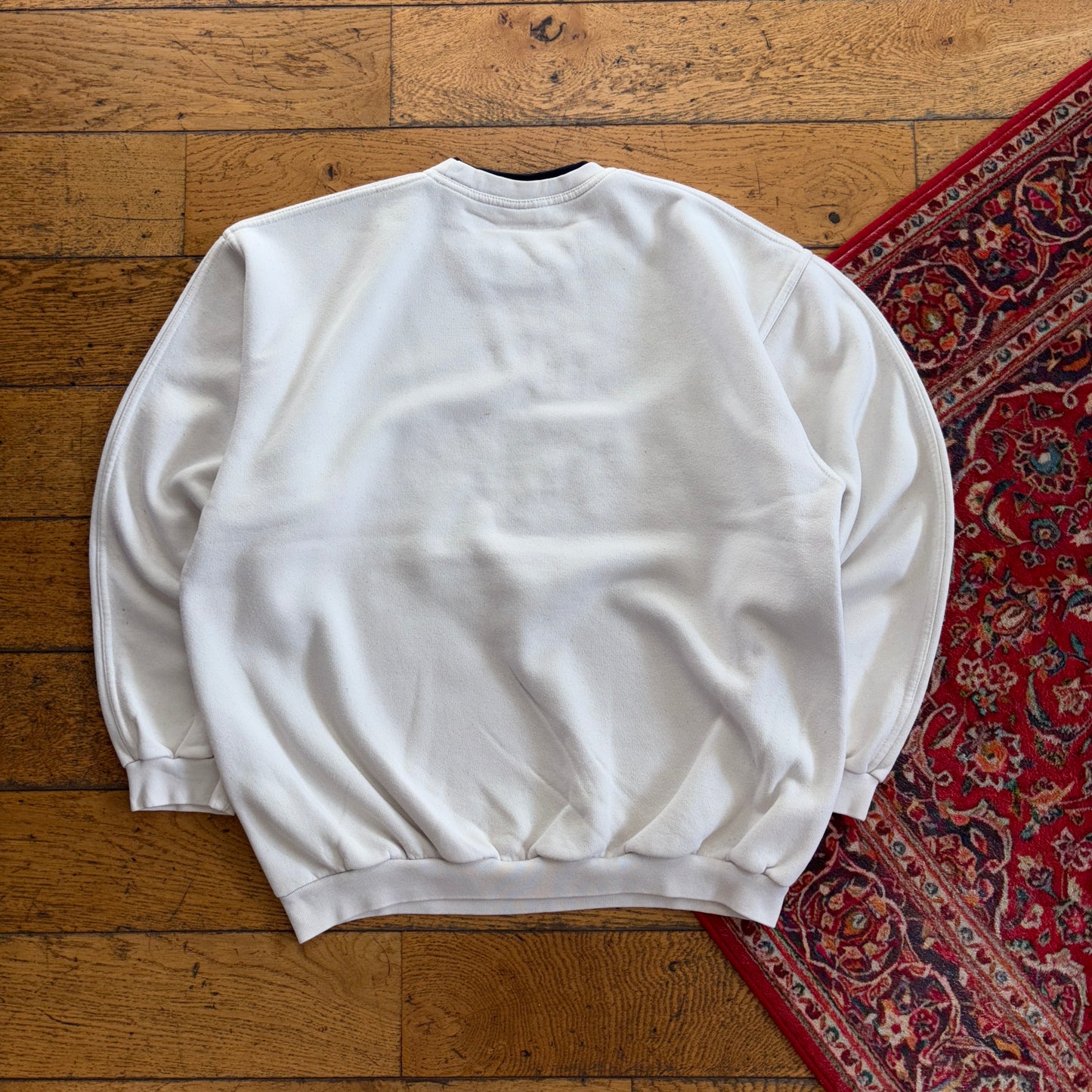 Vintage Diesel White Embroidered Sweatshirt - XL