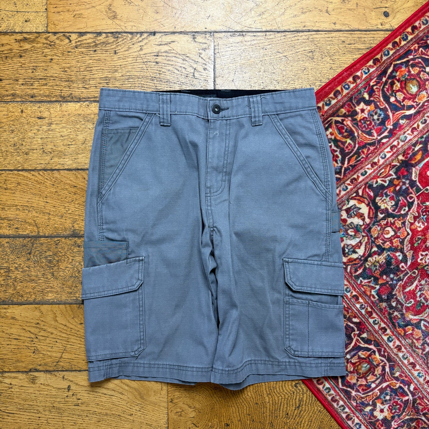 Vintage Dickies Workwear Carpenter Grey Baggy Shorts - 30