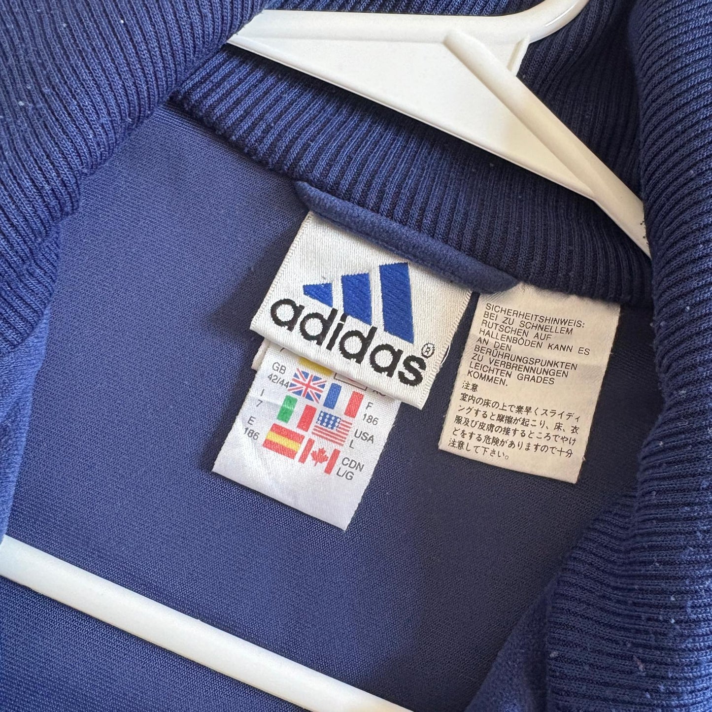 Vintage Adidas Navy 90s Tracksuit Track Jacket - L