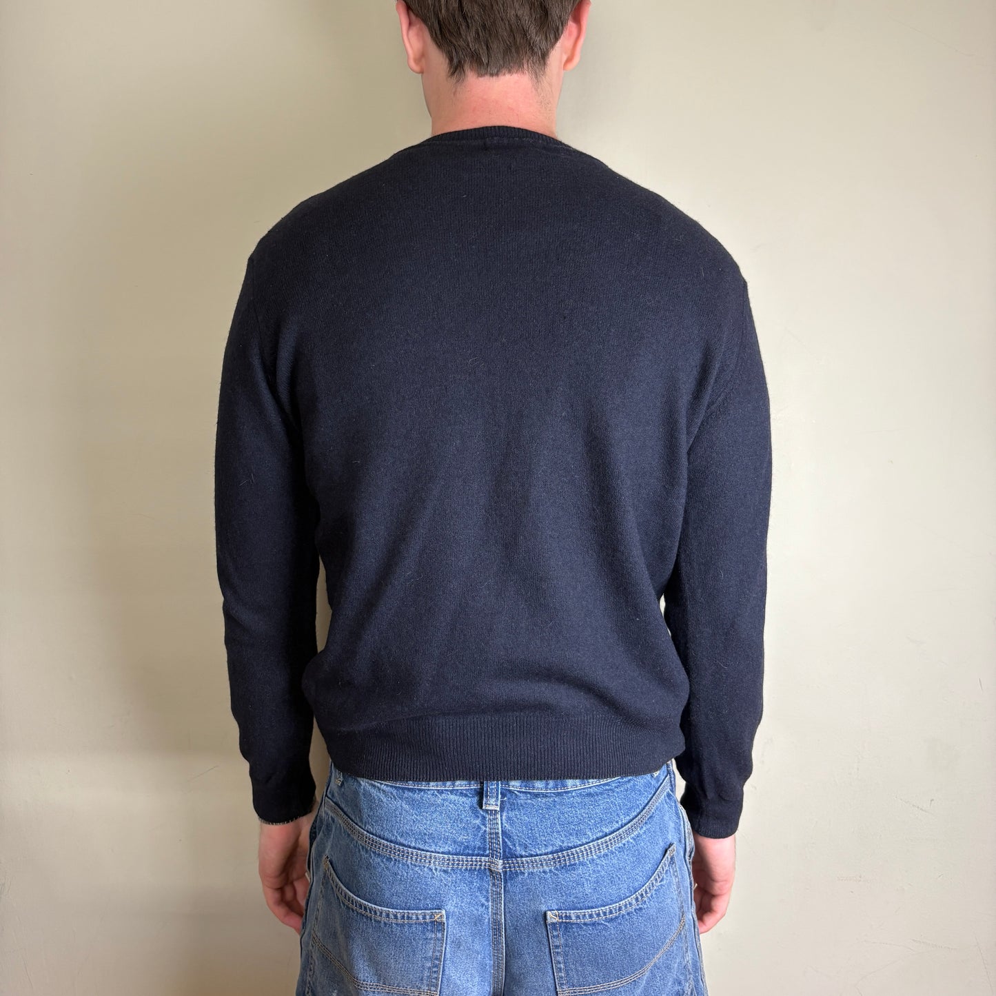 Vintage Trussardi Navy Blue Knit Jumper - S