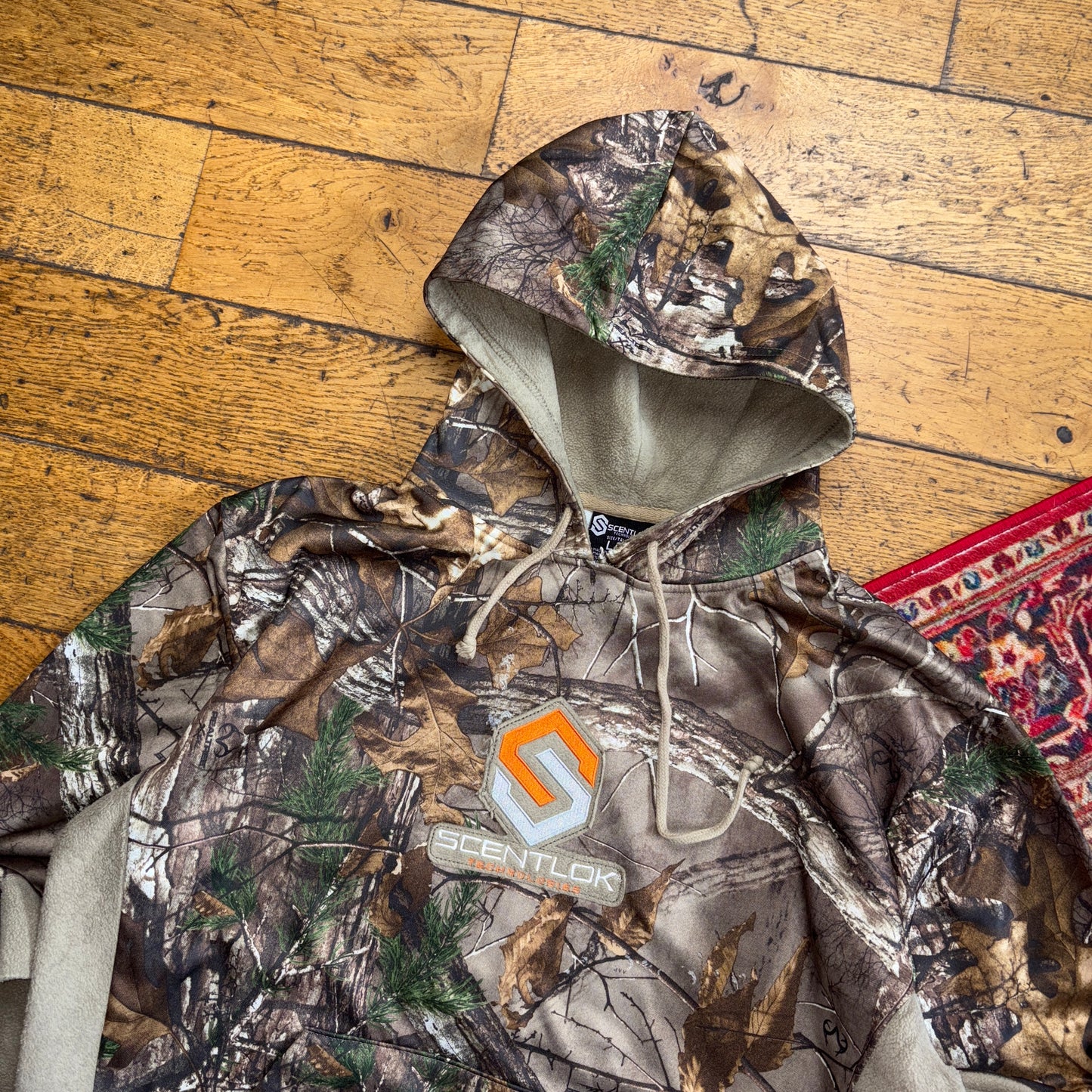 Vintage Realtree Camo Brown Hoodie Sweatshirt - XL