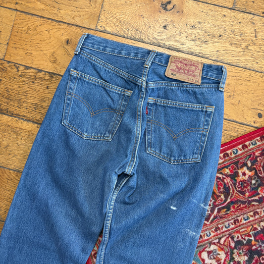 Vintage Levis 501 Straight Blue Denim Jeans - 27L