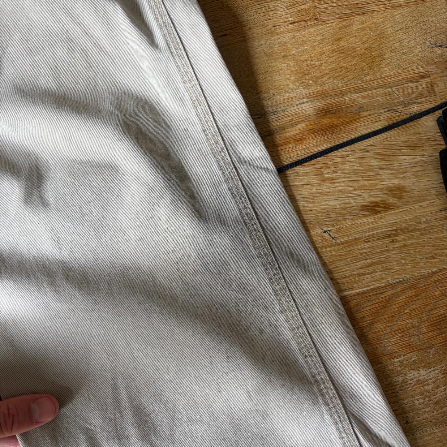 Vintage Carhartt Cream Light Brown Workwear Carpenter Baggy Trousers - 34S