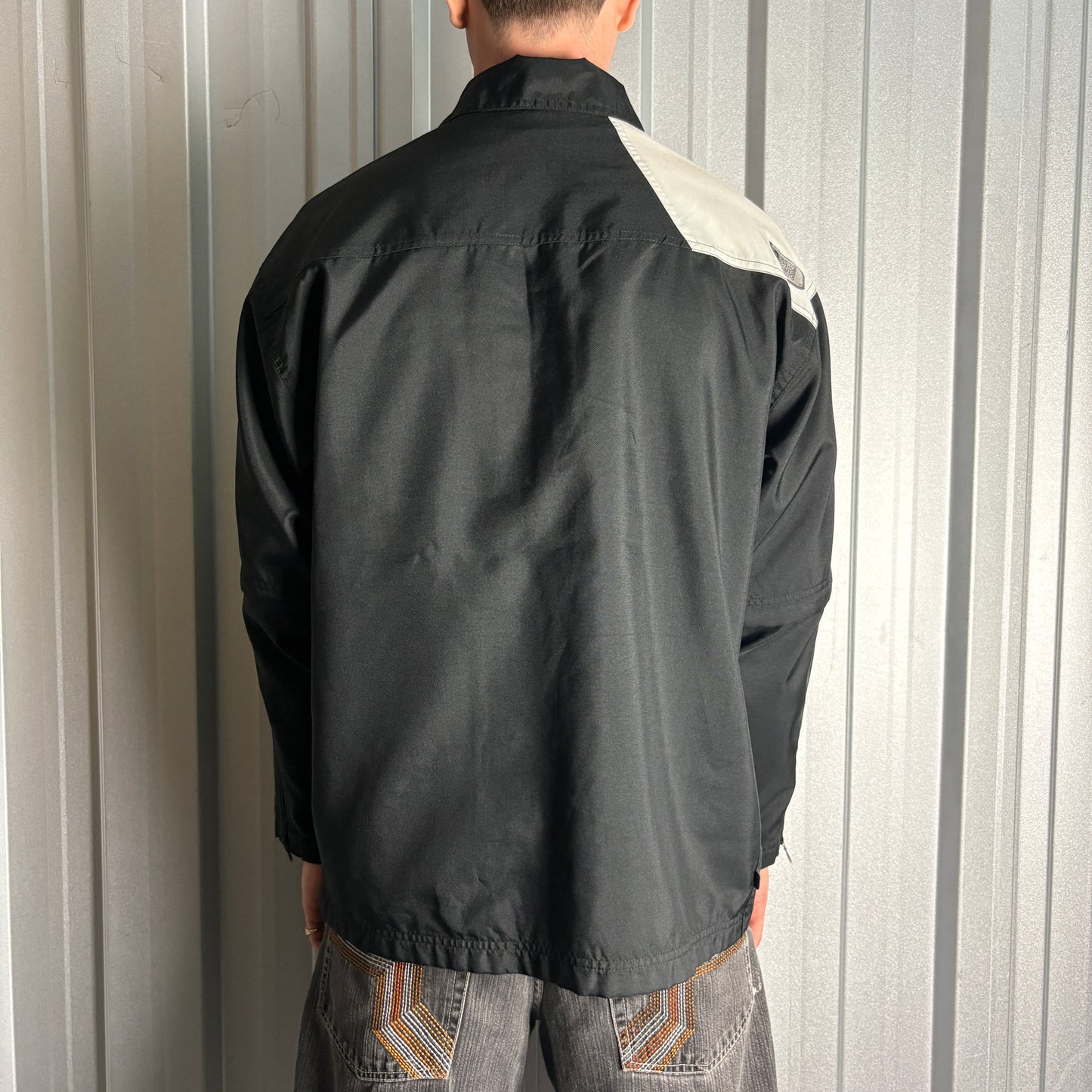 Vintage Nike Black 00s Y2K Harrington Coach Jacket - M