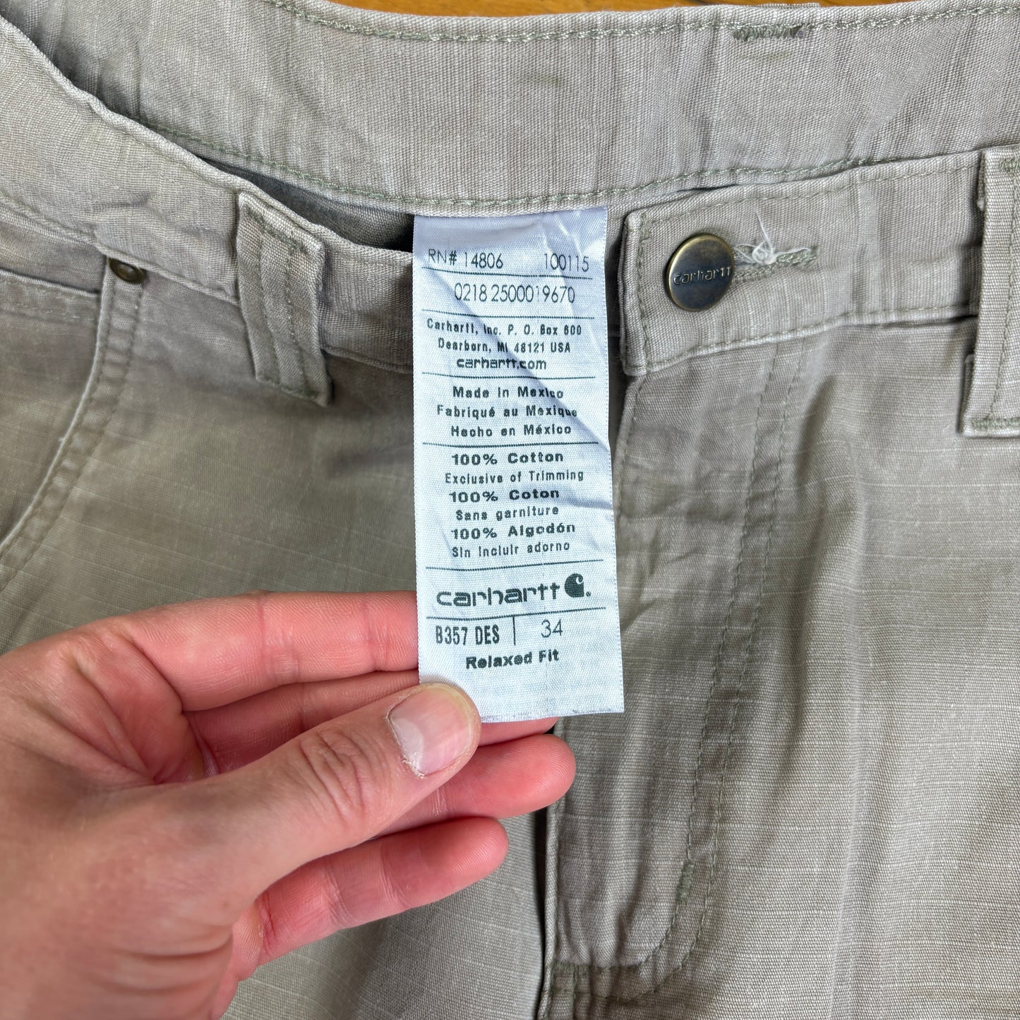 Vintage Carhartt Brown Workwear Baggy Carpenter Shorts - 34