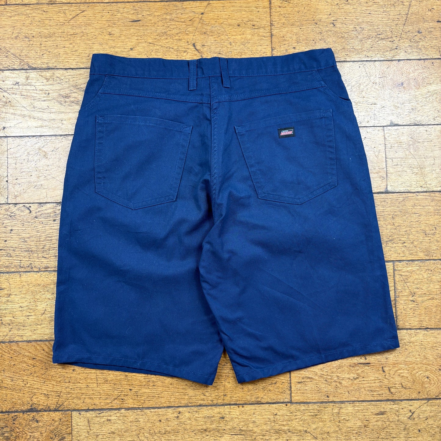 Vintage Dickies Workwear Carpenter Navy Baggy Shorts - 36