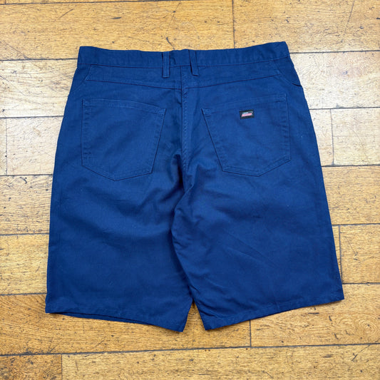 Vintage Dickies Workwear Carpenter Navy Baggy Shorts - 36