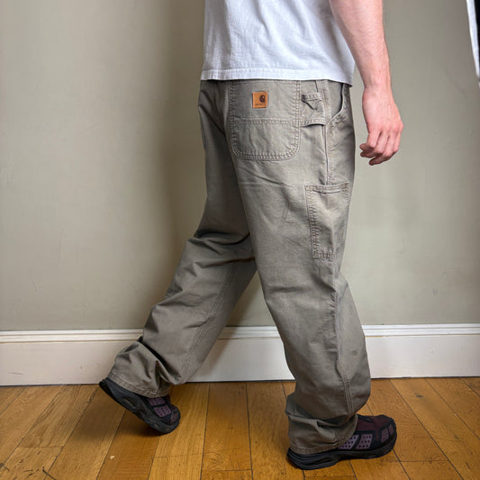 Vintage Carhartt Brown Workwear Carpenter Baggy Trousers - 32R