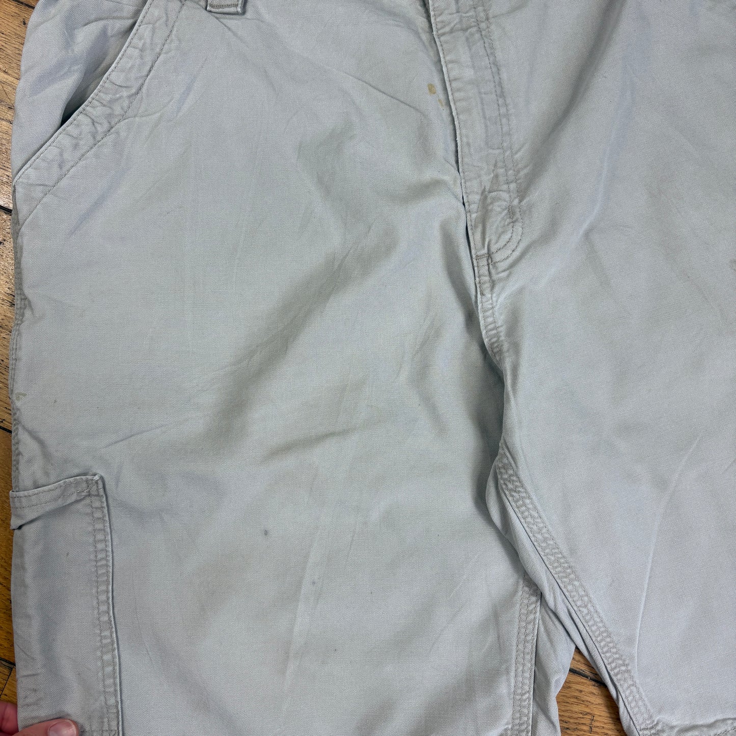 Vintage Carhartt Cream Workwear Baggy Carpenter Shorts - 38